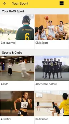 UofG Sport android App screenshot 2